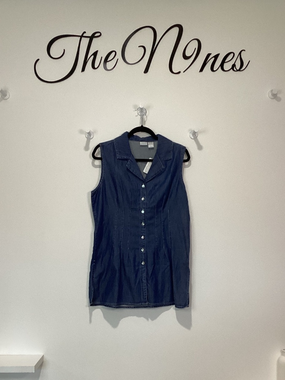 Soft Surroundings Tencel Denim Button Down Shirt / Dress Medium NWT
